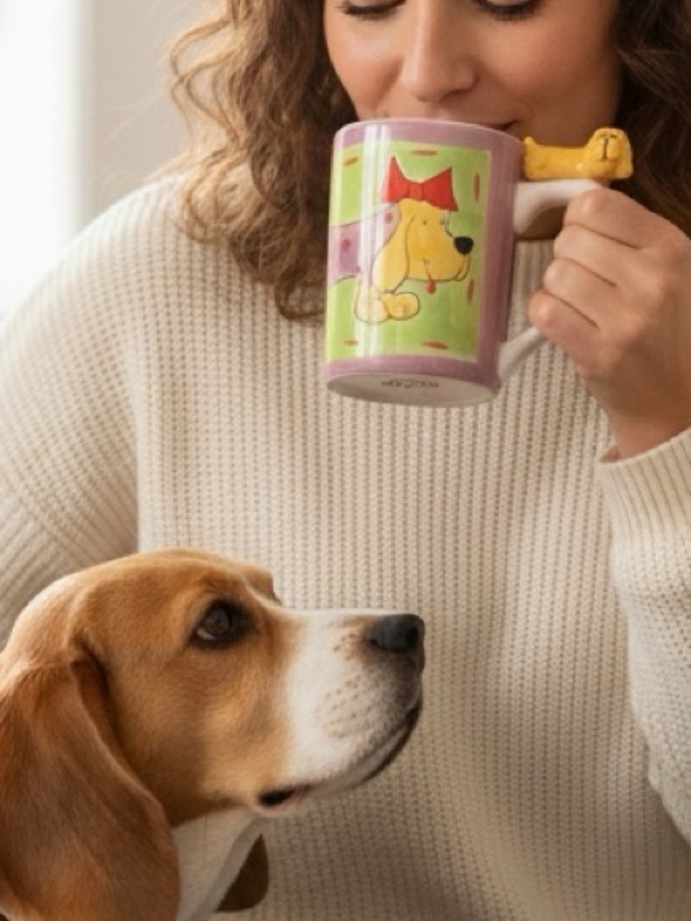 👛 (ANY 4/$20) CANHOME GLOBAL 10 oz. Capacity Female Dog Motif Mug
